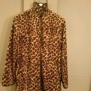 Leopard smooth faux fur. waterproof, reversible